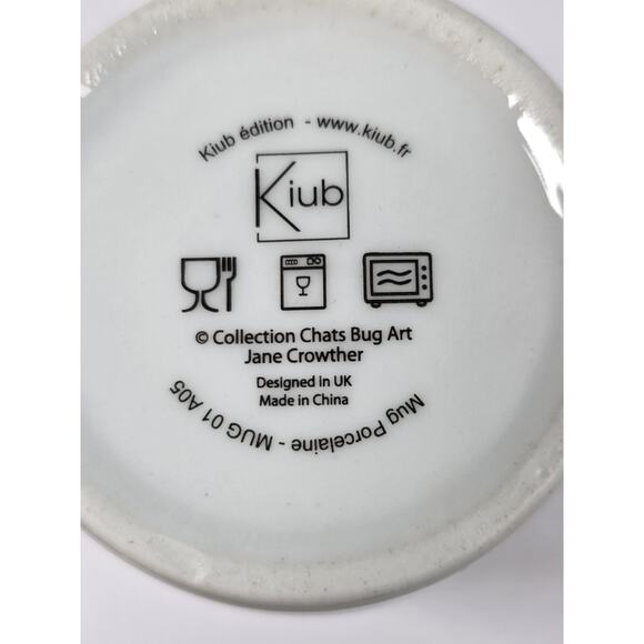 Kiub Jane Crowther Adorable Porcelain Sleeping Cat Coffee Mug bug art - Picture 4 of 7